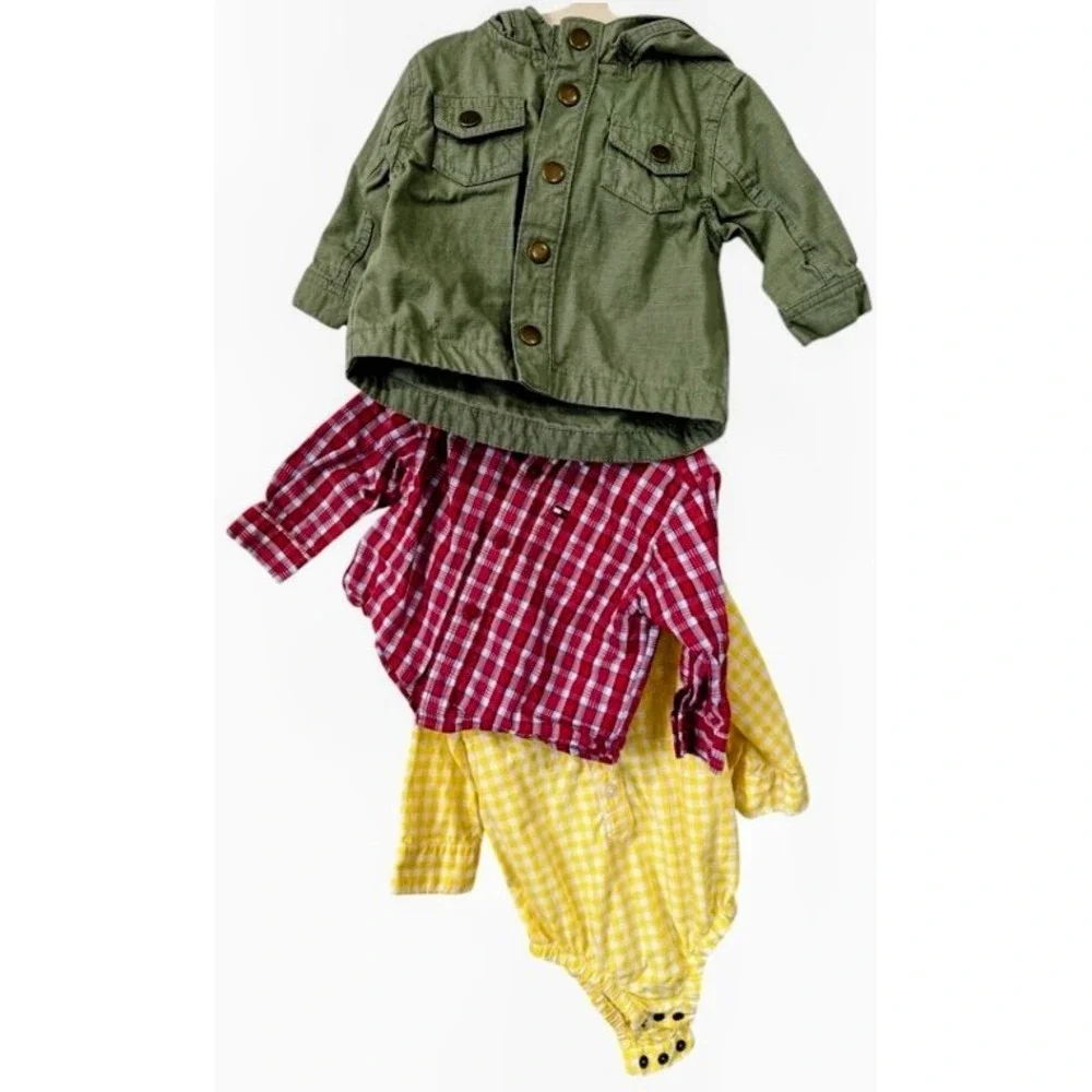 Baby Boys Three to Six Months Bundle Tommy Hilfiger Gap Jacket Plaid Gingham